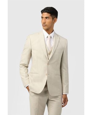 Ted Baker Single Breasted Two Button Slim Fit Suit Jacket - Natural