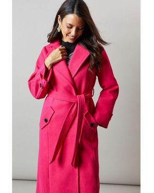 PRINCIPLES Shawl Collar Patch Pocket Belted Coat in Grey Lyst UK