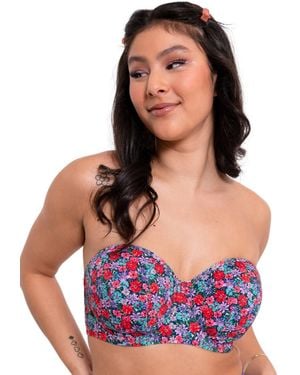 Curvy Kate Kitsch Bandeau Bikini Top - Blue