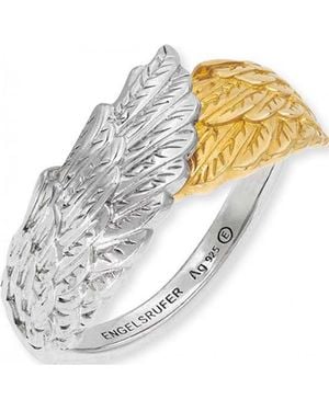 Engelsrufer Err-Wings-Big Ladies Double Wing Ring - White