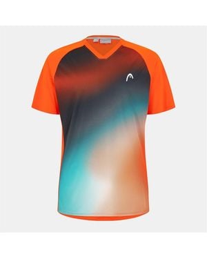 Head V-Neck Raglan Sleeve Jersey Competition T-Shirt - Multicolour