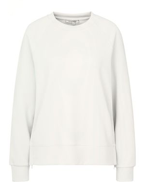Bugatti Damen Sweatshirt Van Rekbare Modalstof - Wit
