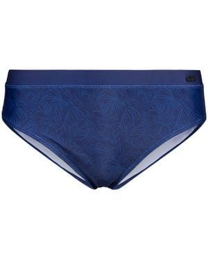 Trespass Ladies Tina Palm Leaf Bikini Bottoms - Blue