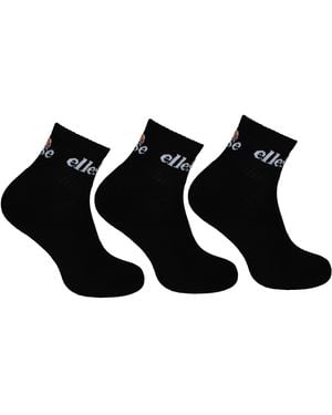 Ellesse 3-Pack Rallo Ankle Socks - Black