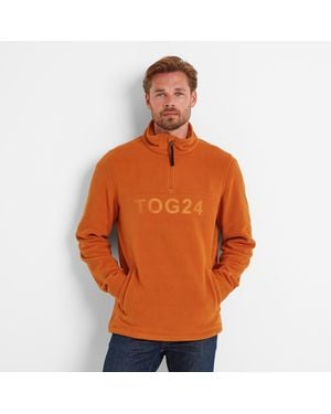 TOG24 Brandon Fleece Zip Neck Dark - Orange