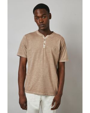 MAINE Neutral Slub Neck T - Natural