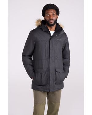 Mountain Warehouse 'Gorge' Long Jacket Waterproof Breathable Warm Comfy Coat - Blue