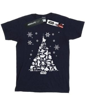 Star Wars Christmas Tree T-Shirt Cotton - Blue
