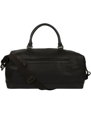 Cultured London 'Harbour' Leather Holdall - Black