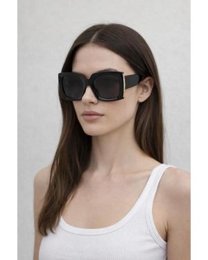 SVNX Oversized Square Sunglasses - Black