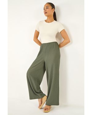 Roman Petite Textured Stretch Trouser - Green