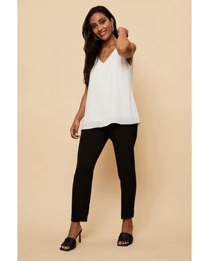 Wallis Petite Pull On Trousers - Natural