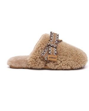 EverAu Australia Ever Au Moorhen Sheepskin Bow Slippers - Natural