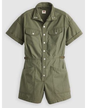 Levi's Levi's Night Short Sleeve Surplus Romper Playsuit - Green