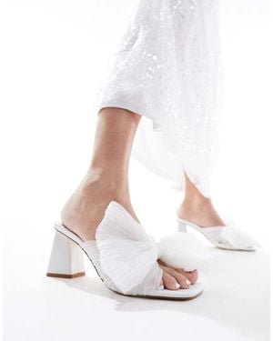 Forever New Ever New Bridal Raffia Bow Mule - White