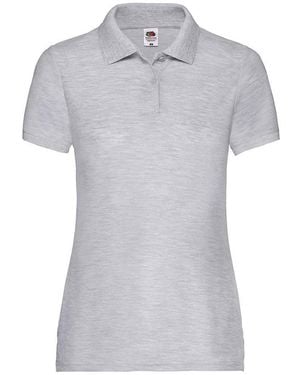 Fruit Of The Loom Ladies Lady Fit Piqué Polo Shirt (Heather) - Grey