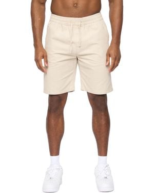 Crosshatch Blansmoore Elasticated Waist Shorts (Light Stone) - Natural