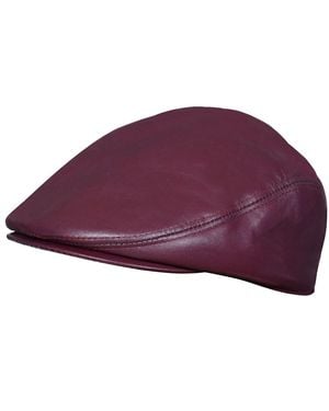Infinity Leather Peaky Blinders Newsboy Flat Hat - Purple