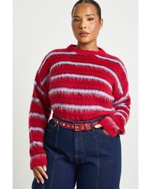 Boohoo Plus Studded Belt - Red