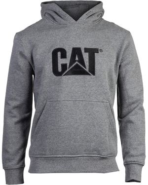 Caterpillar Trademark Cotton Hooded Sweatshirt - Grey