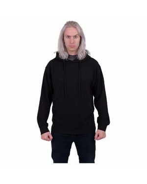 Spiral Adult Plain Pull Over Hoodie Cotton - Black