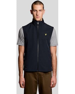 Lyle & Scott Mesh-Back Softshell Gilet - Blue