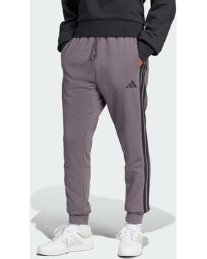 adidas Essential 3-Stripes French Terry Trousers - Grey