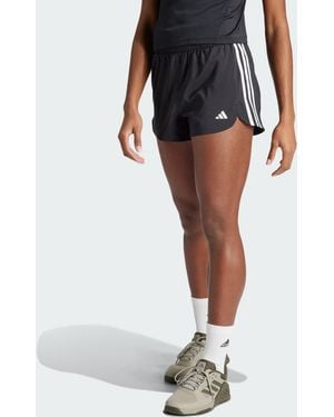 adidas Pacer Training 3-Stripes Woven High-Rise Shorts Clothing - Black