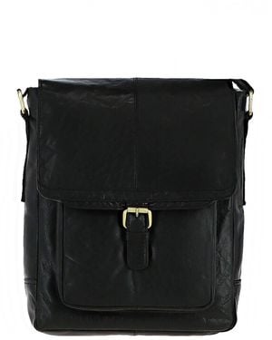 Ashwood Leather Medium Vintage Wash Travel Bag - Black