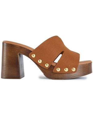 V.Gan Vegan Oxi Clog Sandals - Brown