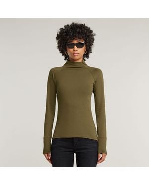G-Star Lecite Slim Turtle Neck Top - Green