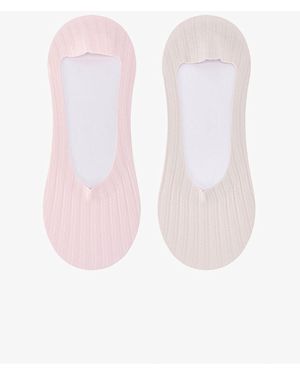 Penti Ribbed Cotton Crew Socks, 2-Pack - Pink