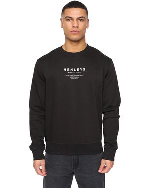 Henleys Henstack Crew Neck Sweatshirt - Black