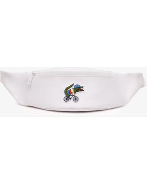 Lacoste Accessories Netflix Croc Print Waist Bag - White
