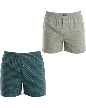 Abanderado Pack Of 2 Essential Cotton Boxer Shorts With Elastic Waistband A0100 - Grey