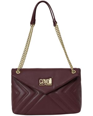 Roberto Cavalli Shoulder Bag With Chain Strap Cchb0196 - Purple