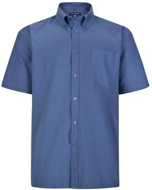 KAM Jeanswear Kam Short Sleeve Shirt Plus Size - Blue