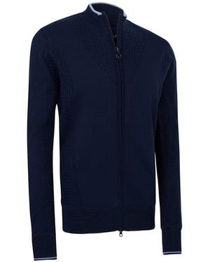 Callaway Apparel Mock Neck Long Sleeve Regular Fit Jumper - Blue