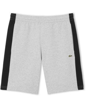 Lacoste Fleece Colour Block Shorts - Grey