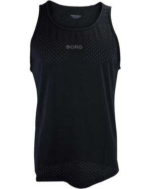 Björn Borg Running Breathable And Lightweight Perforated Sleeveless Tank Top For - Black
