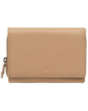 NiNa Amora 'Evelina' Latte Leather Purse - Brown