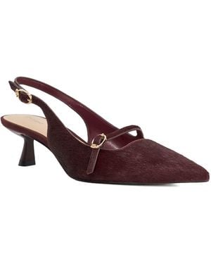Dune Deserved Flared Heel Court Shoes - Brown