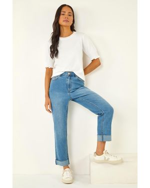 Roman Petite Turn Up Pocket Jeans - Blue
