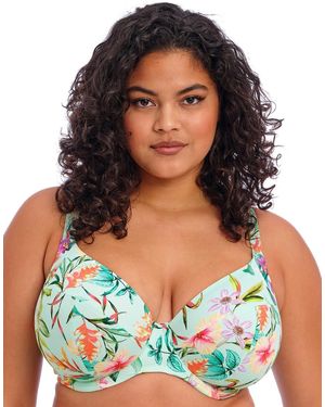 Elomi Sunshine Cove Plunge Bikini Top - Blue