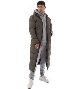 Soulstar Longline Padded Puffer Jacket Hooded - Black