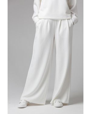 French Connection Off Luxe Wide Leg Draped Trouser - Grey