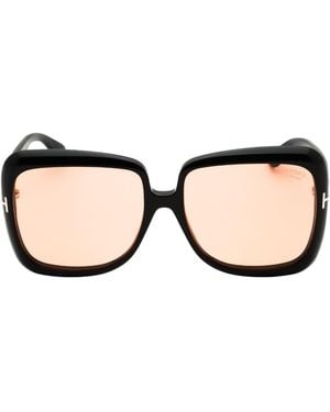Tom Ford Lorelai Shiny Sunglasses - Black