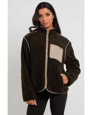 Urban Bliss Chocolate Fleece Jacket - Black