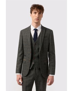 Antique Rogue Single Breasted Two Button Slim Fit Suit Jacket - Grey