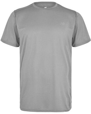 New Balance Effen T-Shirt Voor Normale Pasvorm (Leisteengrijs)